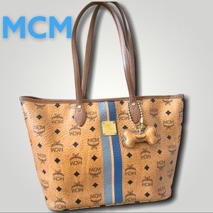MCM cognac tote bag